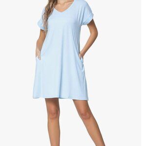 Sky Blue Blue tshirt dress size small